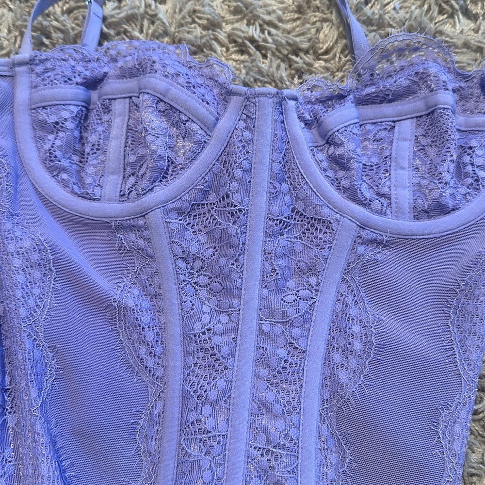 urban outfitters purple corset top - Picture 2 of 3